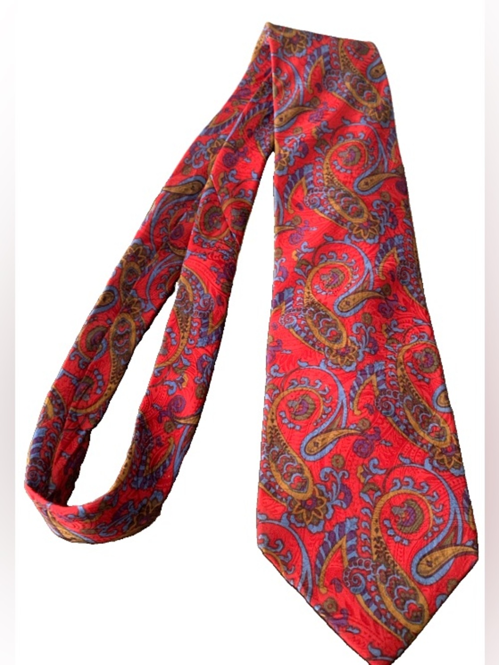 Pre Owned Men's Christian Dior Tie Neck Tie Necktie Classic Paisley Silk Pattern